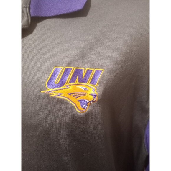 Nike Golf Polo Shirt Mens XL Gray Purple Dri-Fit UNI Iowa Short Sleeve - Picture 2 of 11